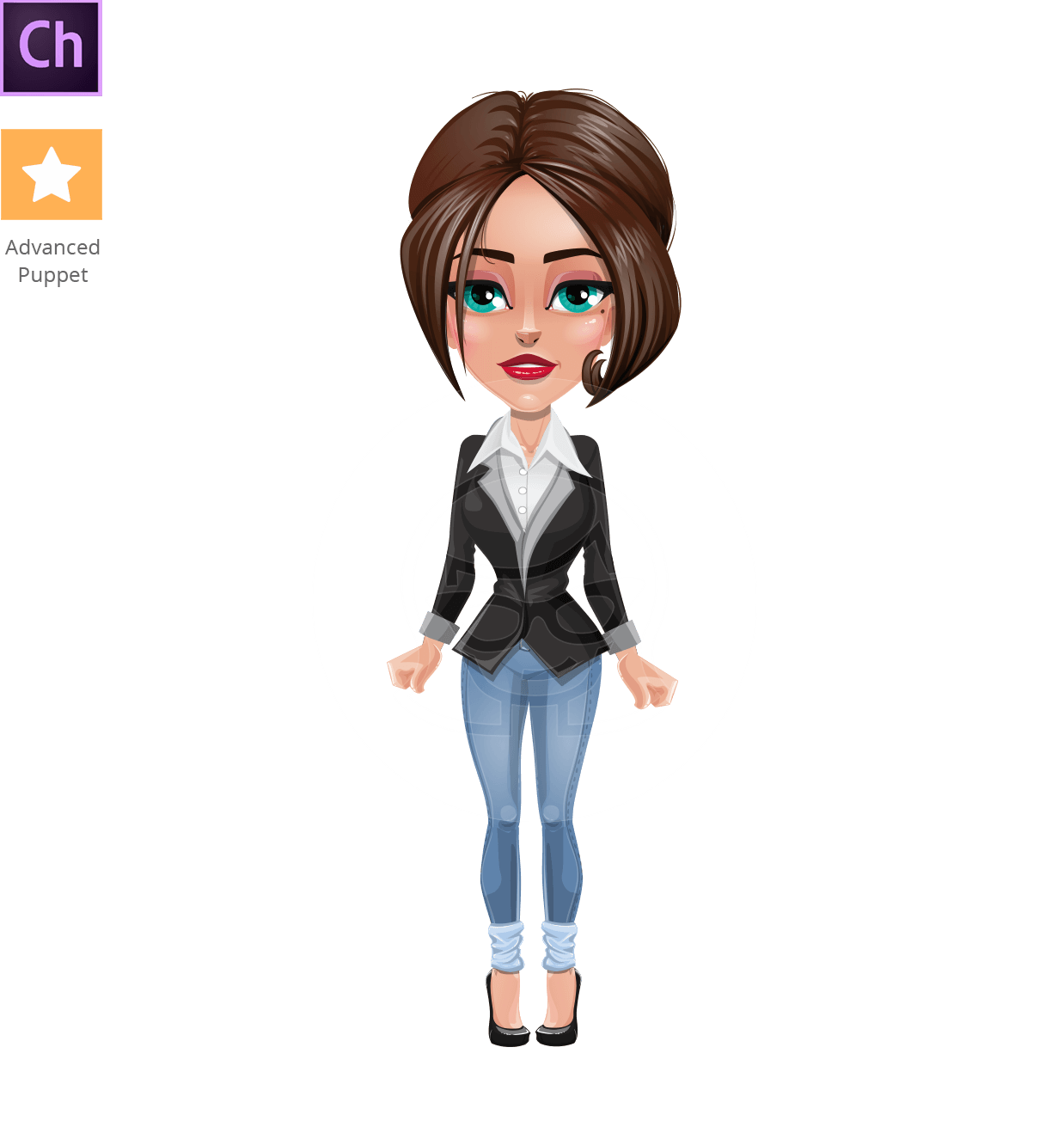 Attractive Businesswoman Character Animator Puppet